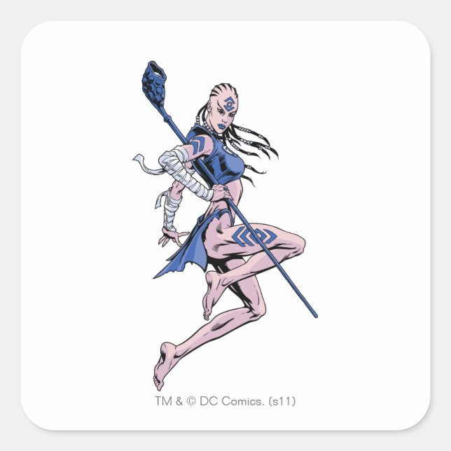 Indigostamm 1 quadratischer aufkleber (Vorderseite)