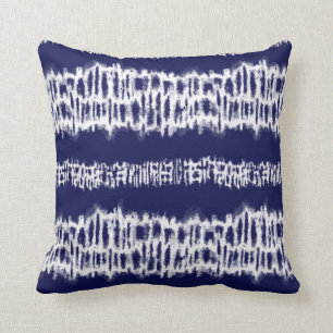 Indigostreifen der japanischen Shibori-Gefärbte K Kissen