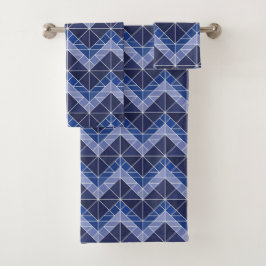 Indigotangram-Bad-Tuch-Set Badhandtuch Set