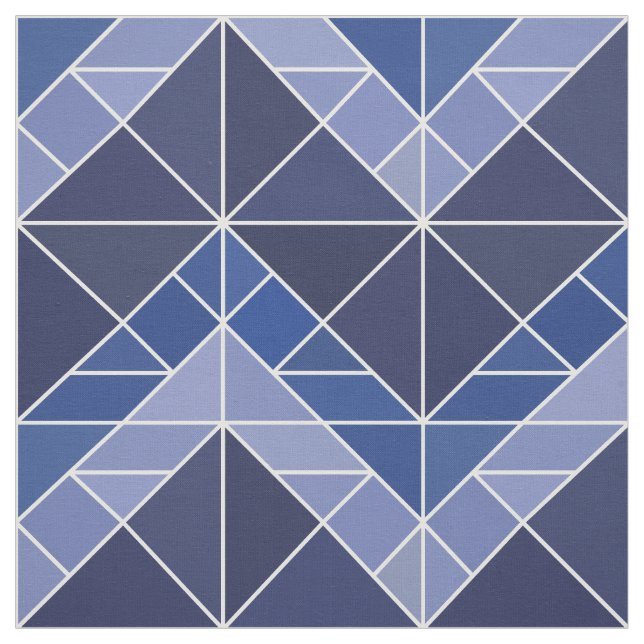 Indigotangram-Gewebe Stoff (Muster)