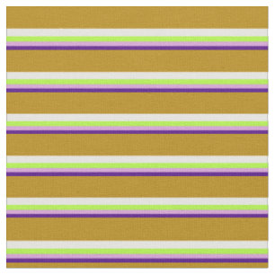 Indio, Pflaume, Light Green, White & Dark Goldenro Stoff