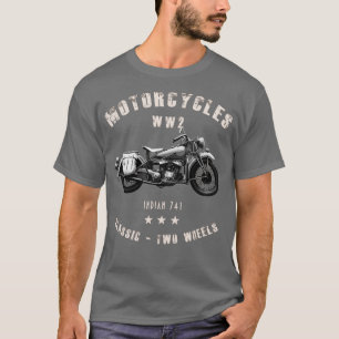 Indisch 741 Retro Vintag Motorrad WW2 T-Shirt