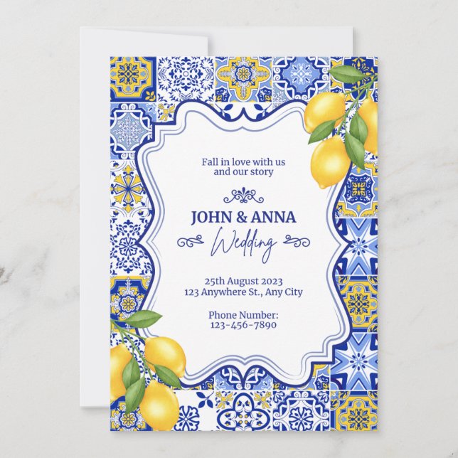 Indisch-Design-Hochzeitseinladung Einladung (Vorderseite)