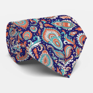 Indisch inspiriertes Paisley-Blumenmuster nahtlos Krawatte