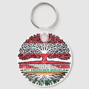 Indisch Österreichisch Österreich Baum Schlüsselanhänger