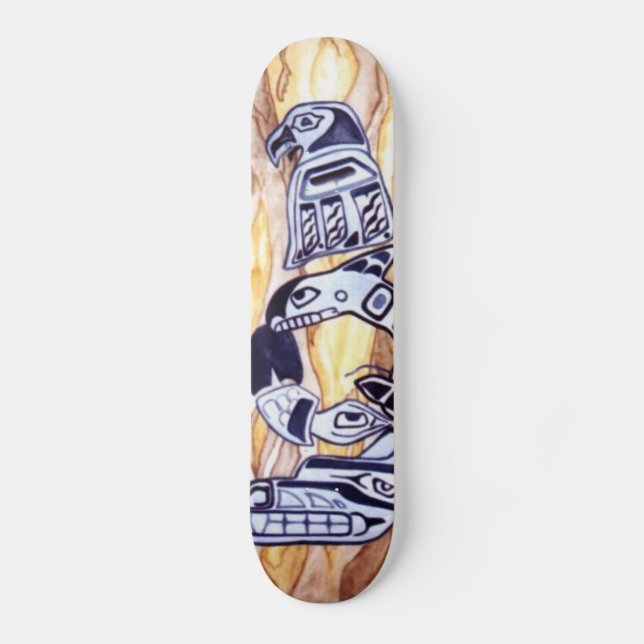 Indische AmericanTotem-Pole-Skateboard Skateboard (Vorderseite)