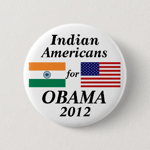 Indische Amerikaner für Obama Button