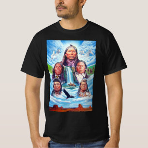 Indische Amerikaner malen Menne, die schwarz kleid T-Shirt