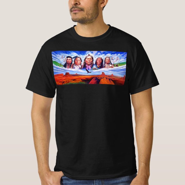 Indische Amerikaner malen Mennenkleidung T-Shirt (Vorderseite)
