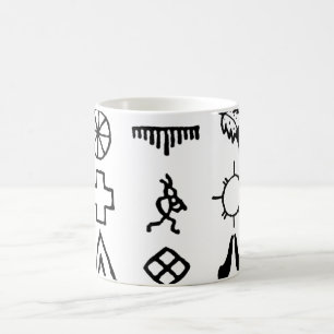 Indische amerikanische Bildsymbole Kaffeetasse