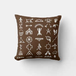 Indische amerikanische Bildsymbole Kissen