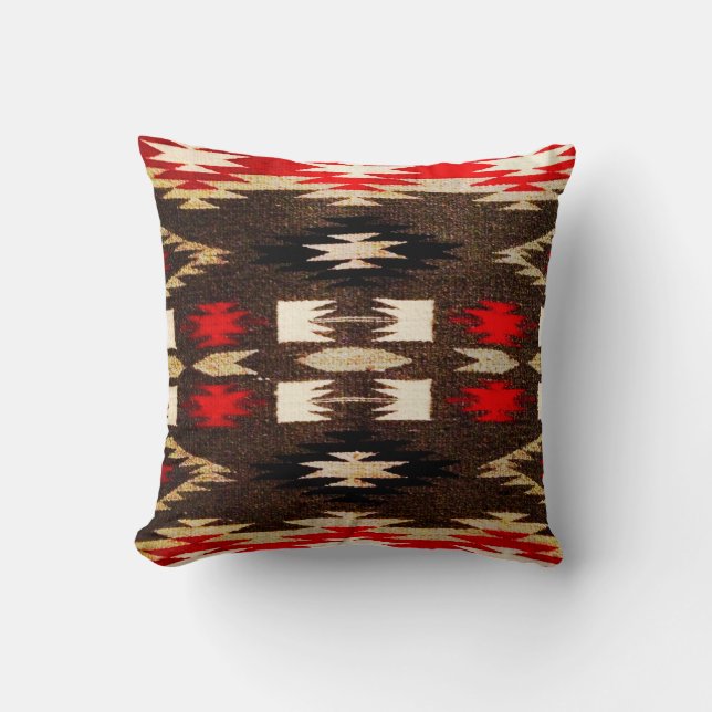 Indische amerikanische Stammesdesign-Printwerbung Kissen (Vorderseite)