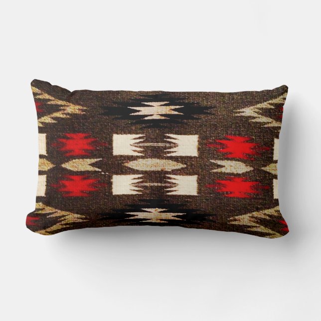 Indische amerikanische Stammesdesign-Printwerbung Lendenkissen (Vorderseite)