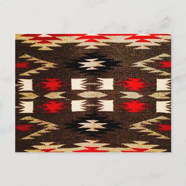 Indische amerikanische Stammesdesign-Printwerbung Postkarte (Vorderseite)