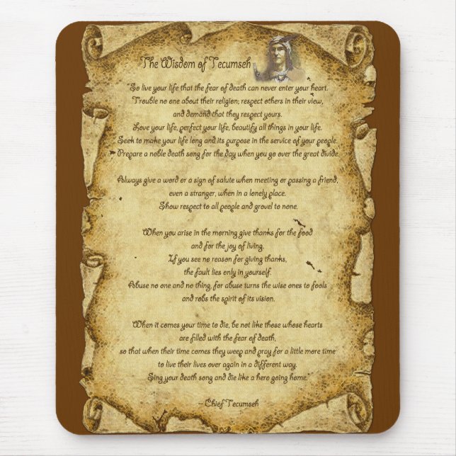 Indische amerikanische Weisheit des Chefs von Tecu Mousepad (Vorne)