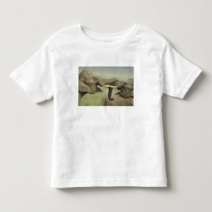 Indische asiatische Elefanten kämpfen Kleinkind T-shirt