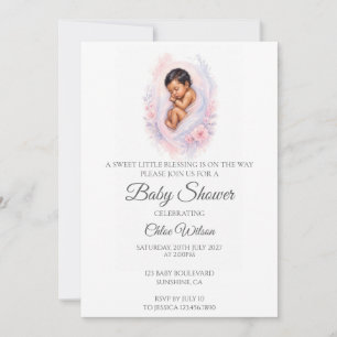 Indische Babyschlaf-Baby-Shower-Einladung Einladung