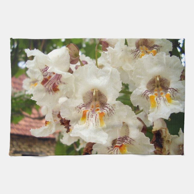 Indische Bean Tree Blume Teetuch Küchentuch (Horizontal)