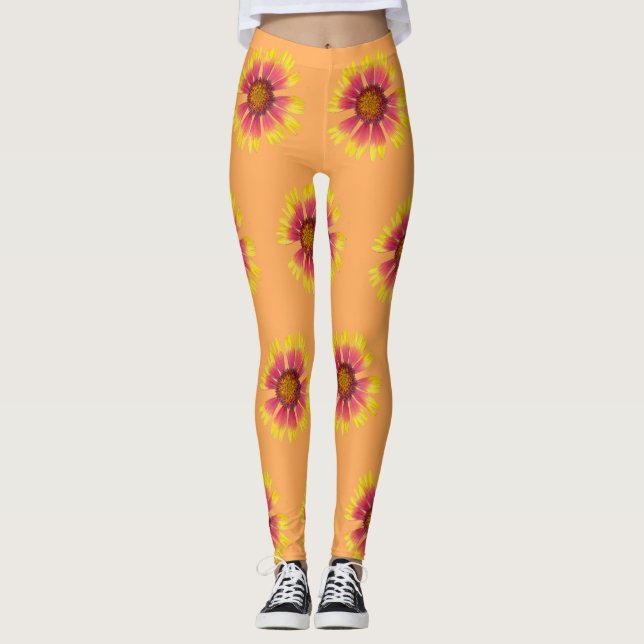 Indische Blanket-Blume Leggings (Vorderseite)