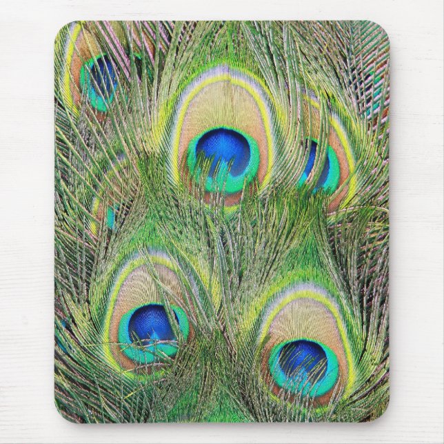 Indische blaue Pfau-Federn Mousepad (Vorne)