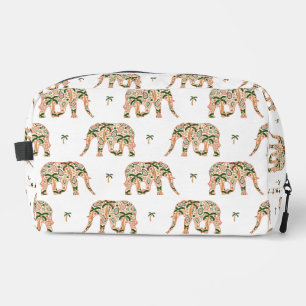 Indische Blumen-Paisley-Ornament-Elefanten Waschbeutel