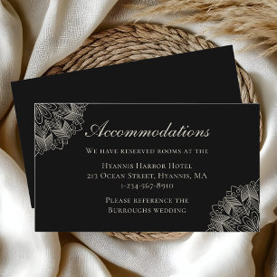 Indische Boho-Schwarze Hochzeitsunterkünfte Mandal Begleitkarte