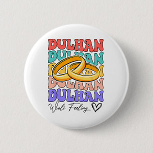 Indische Braut, die Braut Desi Hochzeit Dulhan Wal Button