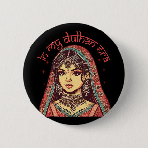 Indische Braut zu sein Bridal Desi Hochzeit in mei Button