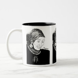 Indische Damen-Tasse Zweifarbige Tasse