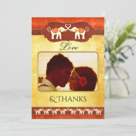 Indische Elefanten Foto Danke Karte