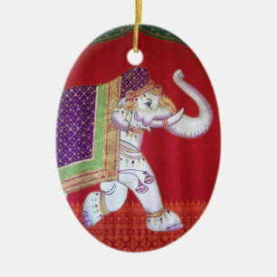 Indische Elefanten Keramikornament