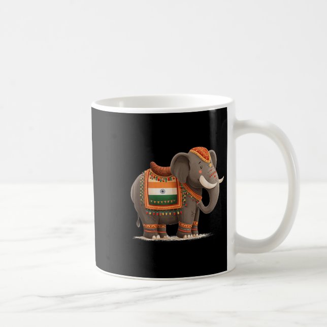 Indische Elefantenkostüme für Elefanten und Tiere Kaffeetasse (Rechts)