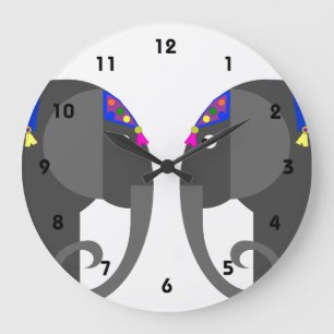 Indische Elefantenuhr Große Wanduhr