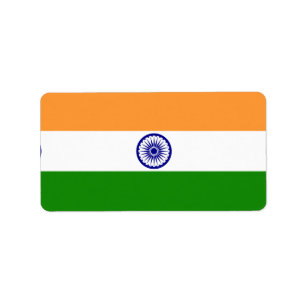 Indische Flagge Adressaufkleber
