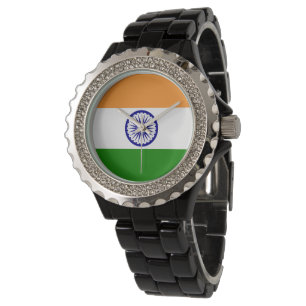 Indische Flagge Armbanduhr