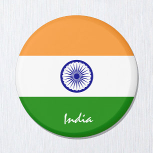 Indische Flagge & Asien - Reise-/Sportfans Magnet