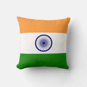 Indische Flagge auf Amerikaner MoJo Kissen