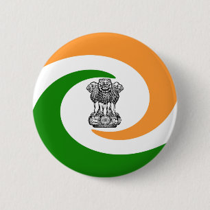 Indische Flagge Button