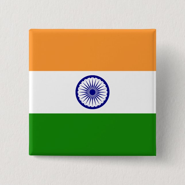 Indische Flagge Button (Vorderseite)