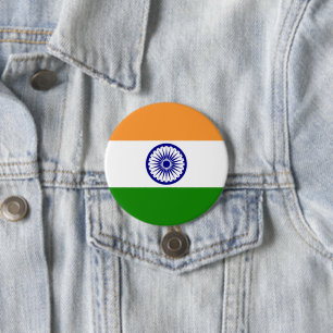 Indische Flagge Button