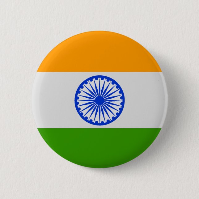 Indische Flagge Button (Vorderseite)