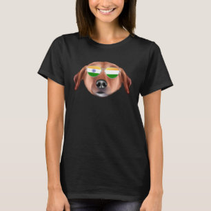 Indische Flagge Chinook Dog India Pocket T-Shirt