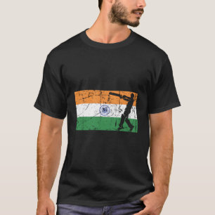 Indische Flagge - Cricket T-Shirt