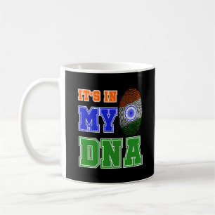 Indische Flagge Erbe Meine DNA Weihnachtsvater Kaffeetasse