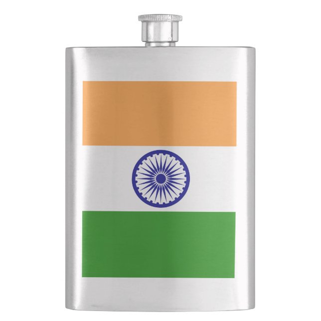 Indische Flagge Flachmann (Vorderseite)