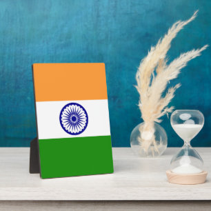 Indische Flagge Fotoplatte