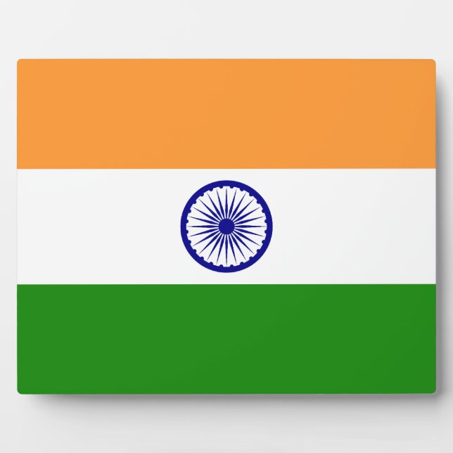 Indische Flagge Fotoplatte (Vorderseite)