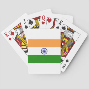 Indische Flagge - Hochwertiges Bild Spielkarten