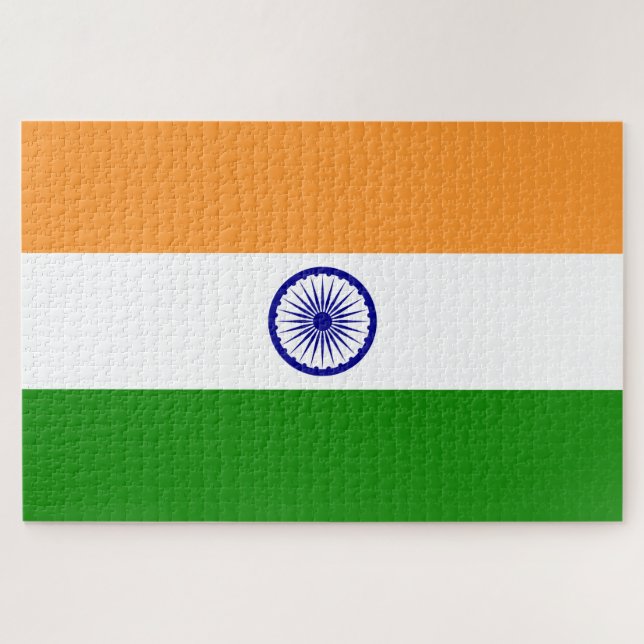 Indische Flagge (Indien) (Südasien) (Bharat) (Horizontal)