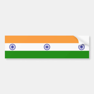 Indische Flagge (Indien) (Südasien) (Bharat) Autoaufkleber